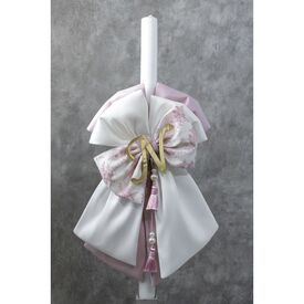 Loukia Λαμπάδα Βάπτισης "Sissy Bow" Ε745 - Για Κορίτσι στο Oneirokosmos