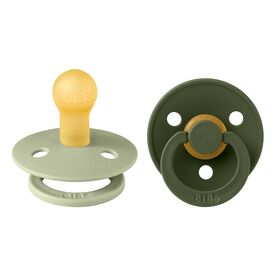 Bibs Πιπίλα Latex Colour Sage/Hunter Green  2τμχ. Νο1 110212 - Πιπίλες στο Oneirokosmos