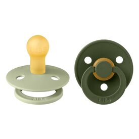 Bibs Πιπίλα Latex Colour Sage/Hunter Green  2τμχ. Νο1 110212 - Πιπίλες στο Oneirokosmos