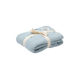 BIBS  Muslin Κουβέρτα 120X120 εκ. Baby Blue 9401231 - Πάνες-Λαβέτες-Σελτέδες στο Oneirokosmos