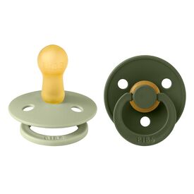 Bibs Σετ Πιπίλες Colour Latex No2  Sage/Hunter Green 2τμχ. 120212 - Πιπίλες στο Oneirokosmos