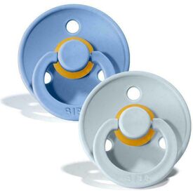 Bibs Πιπίλα Latex Colour Sky Blue/Baby Blue 2τμχ. Νο1 110214 - Πιπίλες στο Oneirokosmos