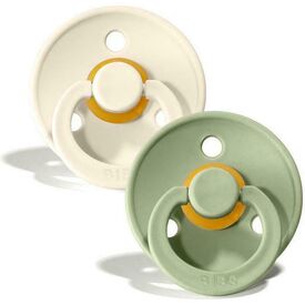 Bibs Πιπίλα Latex Colour Ivory/Sage 2τμχ. Νο1 110241 - Πιπίλες στο Oneirokosmos
