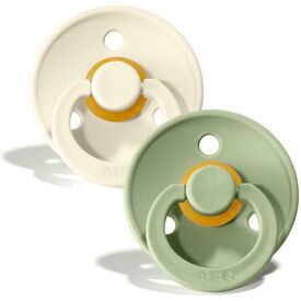 Bibs Πιπίλα Latex Colour Ivory/Sage 2τμχ. Νο1 110241 - Πιπίλες στο Oneirokosmos