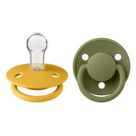 Bibs Σετ Πιπίλες De Lux Σιλικόνης Onesize Honey Bee / Olive 2 τμχ 150224 - Πιπίλες στο Oneirokosmos