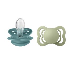 Bibs Σετ Πιπίλες Supreme Σιλικόνης No 1  Island Sea / Sage 2 τμχ 160349 - Πιπίλες στο Oneirokosmos