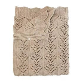 BIBS Πλεκτή Κουβέρτα 70X100 εκ.  Wavy Vanilla 9406245 - Κουβέρτες Αγκαλιάς στο Oneirokosmos