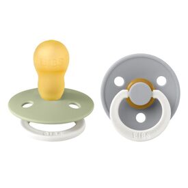 Bibs Σετ Πιπίλες Colour Glow Latex No3 Sage/Cloud 2 τμχ 130267 - Πιπίλες στο Oneirokosmos