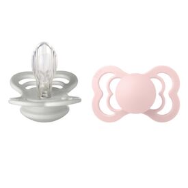 Bibs Σετ Πιπίλες Supreme Σιλικόνης No 2  Haze/Blossom 2 τμχ 260352 - Πιπίλες στο Oneirokosmos