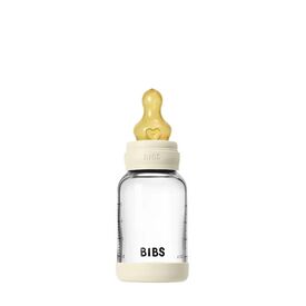 BIBS Μπιμπερό Γυάλινο με Latex Θηλή Ivory 120ml 5019216 - Μπιμπερό στο Oneirokosmos