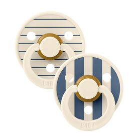 Bibs Πιπίλα Latex Studio Colour Pin Ivory Steel Blue Mix 2τμχ. Νο1 11015105 - Πιπίλες στο Oneirokosmos