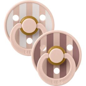 Bibs Πιπίλα Latex Studio Colour Block Blush Mix 2τμχ. Νο2 12022104 - Πιπίλες στο Oneirokosmos