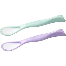 BabyOno Σετ με 2 Εύκαμπτα Κουταλάκια Φιστικί - Μωβ BN1066/03 - Κουταλάκια, Πηρουνάκια στο Oneirokosmos