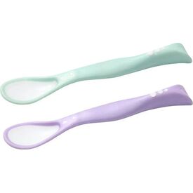 BabyOno Σετ με 2 Εύκαμπτα Κουταλάκια Φιστικί - Μωβ BN1066/03 - Κουταλάκια, Πηρουνάκια στο Oneirokosmos