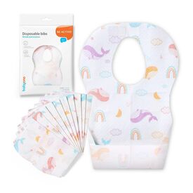 BabyOno Σαλιάρες μία χρήσης με αδιάβροχη επίστρωση 10 τμχ BN878 - Σαλιάρες Πλαστικές - Σιλικόνης στο Oneirokosmos