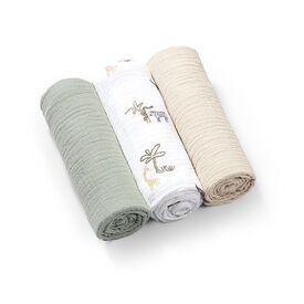 BabyOno Σετ Βαμβακερές μουσελίνες 70x70 cm  3 τμχ BN828/04 - Πάνες-Λαβέτες-Σελτέδες στο Oneirokosmos