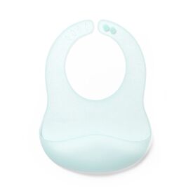 BabyOno Σαλιάρα σιλικόνης 6m+ με θήκη περισυλλογής τροφίμων Turquoise BN1598/01 - Σαλιάρες Πλαστικές - Σιλικόνης στο Oneirokosmos