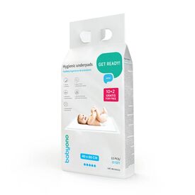 BabyOno Πολυχρηστικά Σελτεδάκια 40x60cm 10 τμχ + 2 δώρο BN513/12 - Πάνες-Λαβέτες-Σελτέδες στο Oneirokosmos