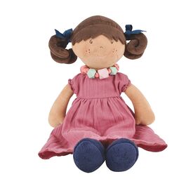BONIKKA ΥΦΑΣΜΑΤΙΝΗ ΠΑΙΔΙΚΗ ΚΟΥΚΛΑ MANDY 38 CM ΜΕ ΒΡΑΧΙΟΛΑΚΙ ΦΙΛΙΑΣ - Δώρα στο Oneirokosmos