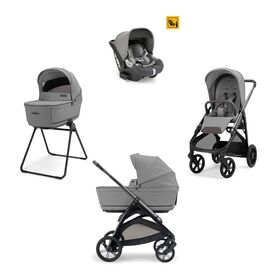 Inglesina Aptica Σύστημα Μεταφοράς Quattro Με Κάθισμα Αυτοκινήτου Darwin Crystal Grey  / Litio Black KA61T0CLG - Πολυκαρότσια, Συστήματα Μεταφοράς στο Oneirokosmos