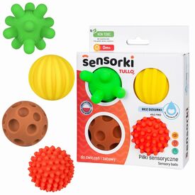 TULLO ΠΑΙΧΝΙΔΙ ΑΙΣΘΗΣΕΩΝ  SENSORY BALLS 4 ΤΜΧ. - Εκπαιδευτικά Παιχνίδια στο Oneirokosmos