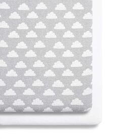 SNUZ ΣΕΤ ΣΕΝΤΟΝΙΑ 2 ΤΕΜΑΧΙΩΝ ΓΙΑ ΛΙΚΝΟ 44 x 80 cm CLOUD - Σεντόνια Κούνιας στο Oneirokosmos