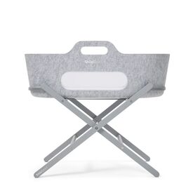 SNUZ ΚΑΛΑΘΟΥΝΑ SNUZBASKIT LIGHT GREY & ΞΥΛΙΝΗ ΒΑΣΗ DOVE - Λίκνο στο Oneirokosmos