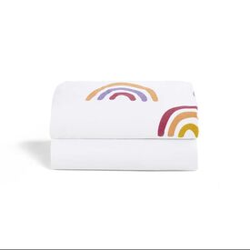 SNUZ ΣΕΤ ΣΕΝΤΟΝΙΑ 2 ΤΕΜΑΧΙΩΝ ΓΙΑ ΚΑΛΑΘΟΥΝΑ SNUZBASKIT 37.5 x 75 cm MULTI RAINBOW - Λίκνο στο Oneirokosmos