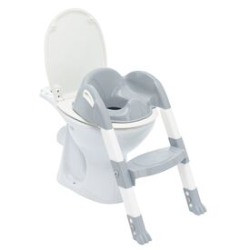THERMOBABY KIDDYLOO  ΕΚΠΑΙΔΕΥΤΙΚΟ ΚΑΘΙΣΜΑ ΤΟΥΑΛΕΤΑΣ ΜΕ ΣΚΑΛΑΚΙΑ GREY - WC- Γιογιό-Μειωτές Τουαλέτας-Σκαλοπατάκια στο Oneirokosmos