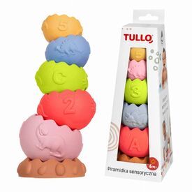 TULLO ΠΑΙΧΝΙΔΙ ΑΙΣΘΗΣΕΩΝ ΠΥΡΑΜΙΔΑ - SENSORY STACKING - Εκπαιδευτικά Παιχνίδια στο Oneirokosmos
