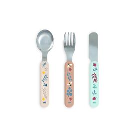 MINILAND STEEL CUTLERY SET DREAMLAND - ΣΕΤ ΜΑΧΑΙΡΟΠΙΡΟΥΝΑ 3 ΤΕΜΑΧΙΩΝ - Σετ Φαγητού, Μπολάκια, Πιατάκια Φαγητού στο Oneirokosmos