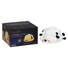 INNOGIO ΦΩΤΙΣΤΙΚΟ ΝΥΧΤΟΣ ΣΙΛΙΚΟΝΗΣ GIO WOOLIE THE SHEEP - Φωτιστικά Δωματίου στο Oneirokosmos