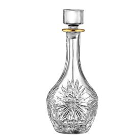 Novaker Κρυστάλινη Καράφα με Χρυσή Ρίγα Oasis 1000ml ΚΜ15 - Καράφα Γάμου στο Oneirokosmos