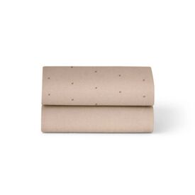 SNUZ ΣΕΤ ΣΕΝΤΟΝΙΑ 2 ΤΕΜΑΧΙΩΝ ΓΙΑ ΛΙΚΝΟ 44 x 80 cm MOCHA CROSS - Σεντόνια Κούνιας στο Oneirokosmos