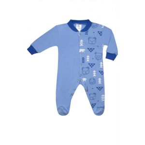 Pretty Baby Βρεφικό Φορμάκι για Αγόρι Animals Σιελ-Μπλε