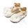 Babywalker Γαλλικό Γοβάκι με Χειροποίητο Chiffon Λουλούδι και Πούπουλα EXC5902 Εκρού - Βαπτιστικό Παπούτσι για Κορίτσι στο Oneirokosmos
