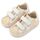 Babywalker Sneaker Διπλό Χρατς με Αστέρι στο Πλάι EXC5904 Εκρού - Βαπτιστικό Παπούτσι για Κορίτσι στο Oneirokosmos