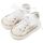 Babywalker Sneaker απο Ύφασμα Φιλντιρέ Λουλούδια LU6129 Λευκό - Βαπτιστικό Παπούτσι για Κορίτσι στο Oneirokosmos
