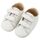 Babywalker Δερμάτινο Σνικερ με Χρατς MI1136 Λευκό - Βαπτιστικό Παπούτσι για Αγόρι στο Oneirokosmos