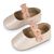 Babywalker Γοβακι Μονή Μπαρέτα με Chiffon Λουλούδια MI1638 Εκρού Ροζ - Βαπτιστικό Παπούτσι για Κορίτσι στο Oneirokosmos
