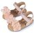 Babywalker Πέδιλο με Chiffon Λουλούδια ΜΙ1633 Ροζ - Βαπτιστικό Παπούτσι για Κορίτσι στο Oneirokosmos