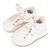 Babywalker Δετό Σνίκερ απο Γκλίτερ Ύφασμα EXC5856 Λευκό - Βαπτιστικό Παπούτσι για Κορίτσι στο Oneirokosmos