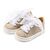 Babywalker Sneaker απο Ύφασμα και Δέσιμο Κορδέλα BW4864 Πλατίνα - Βαπτιστικό Παπούτσι για Κορίτσι στο Oneirokosmos