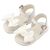 Babywalker Πέδιλο με Διακοσμητικό Οργάντζας BW4892 Λευκό - Βαπτιστικό Παπούτσι για Κορίτσι στο Oneirokosmos