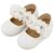 Babywalker Γοβάκι Μονή Μπαρέτα Στρας με Λουλούδια Πέρλες και Κρύσταλα Swarovski  LU6118 Λευκό - Βαπτιστικό Παπούτσι για Κορίτσι στο Oneirokosmos