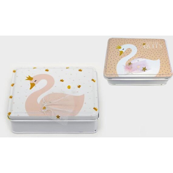 Μεταλλικό Κουτί Κύκνος S17-887 0621080 1 τεμάχιο - Διακόσμηση Δωματίου στο Oneirokosmos