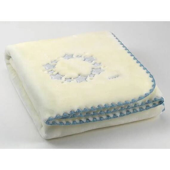 Morven Κουβέρτα Κούνιας Baby Luz D48 Βελουτέ 140x110 Μπλε - Δώρα στο Oneirokosmos