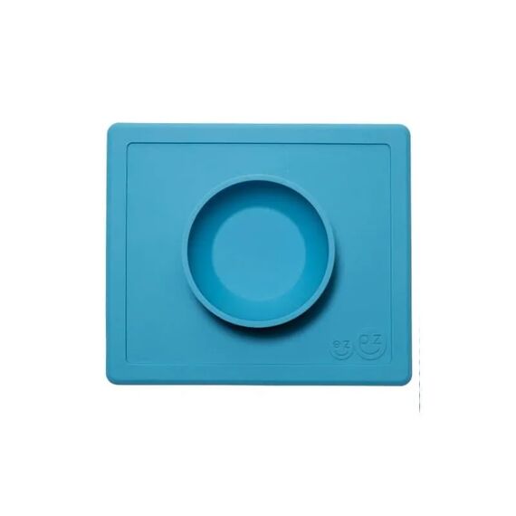 Ezpz Δίσκος και Μπολ σε Ένα Happy Bowl in Blue - Σετ Φαγητού, Μπολάκια, Πιατάκια Φαγητού στο Oneirokosmos