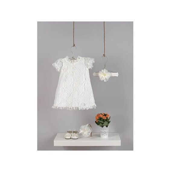 Angel Wings Βαπτιστικά Ρούχα για Κορίτσι AW-0030 - Ρούχα Βάπτισης για Κορίτσι στο Oneirokosmos