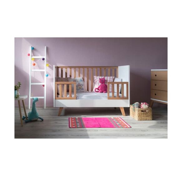 SantaBebe Luna Προεφηβικό Κρεβάτι Λευκό/Φυσικό για Στρώμα 70x140cm - Βρεφικά Κρεβάτια Μετατρεπόμενα σε Προεφηβικά στο Oneirokosmos